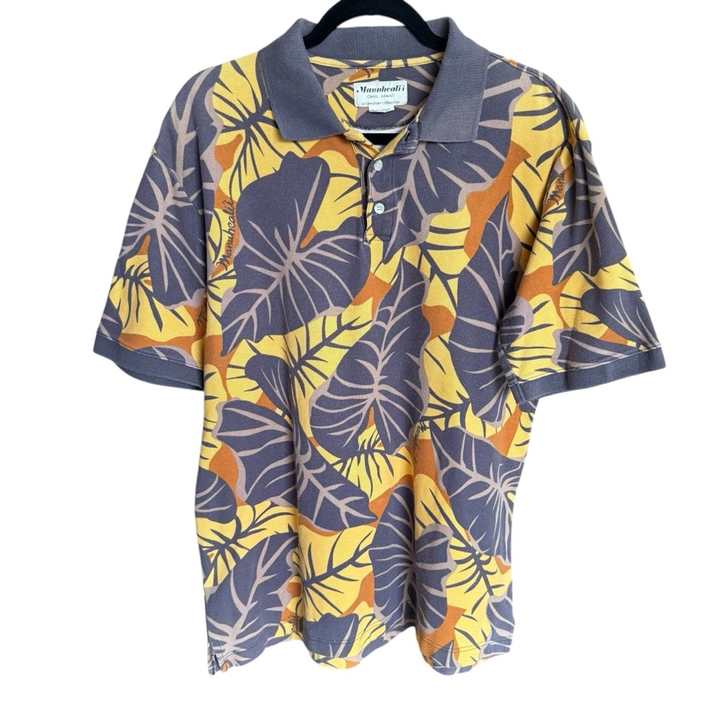 Vintage Manuhealii knit polo shirt size Large